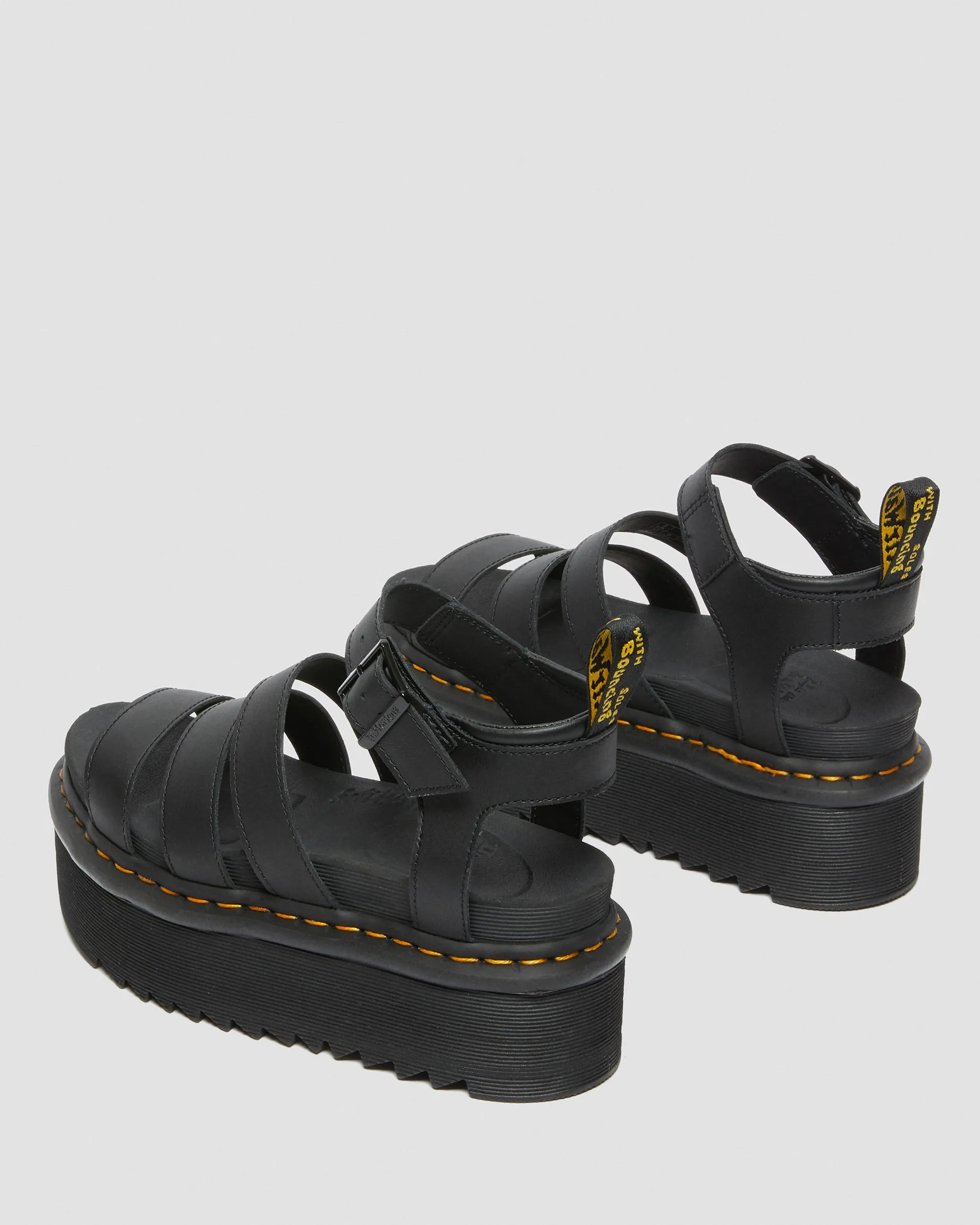 Blaire Hydro Leather Platform Sandals with Strap Dr. Martens